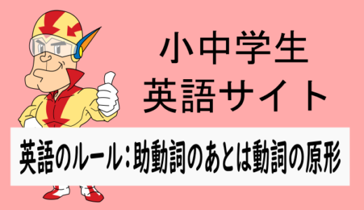 助動詞のあとは基本動詞の原形