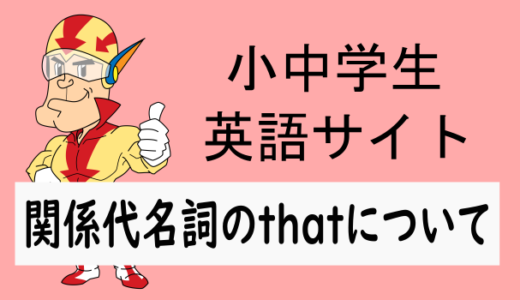 関係代名詞のthatについて