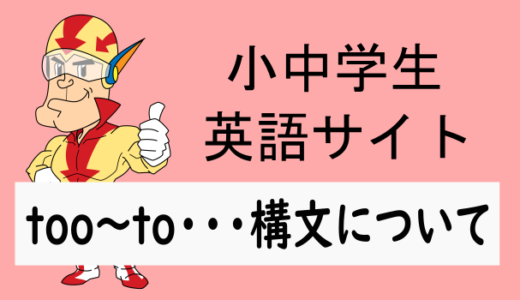 too～to・・・の文について