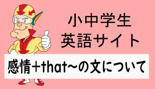 感情＋that～の文について
